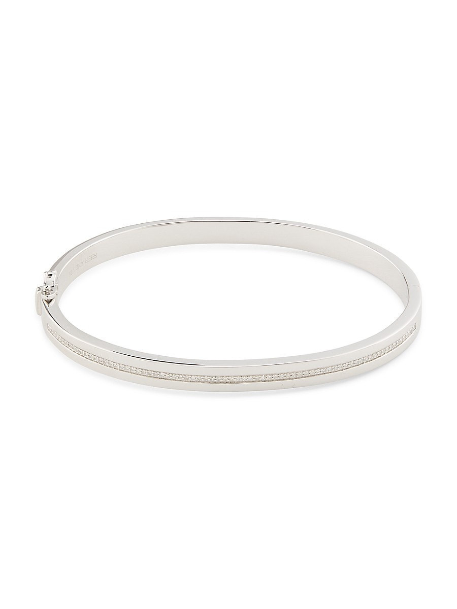 Effy Eny Women's ENY 925 Sterling Silver & 0.21 TCW Diamond Bangle Bracelet - Silver | Saks Fifth Avenue OFF 5TH