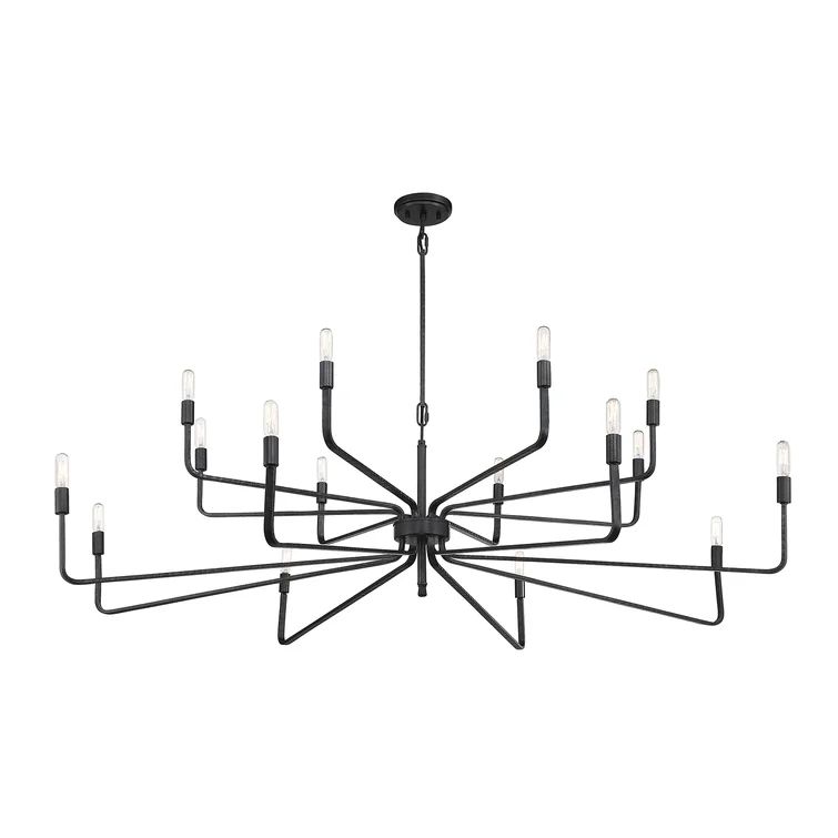 Kentley 16 - Light Candle Style Tiered Chandelier | Wayfair Professional