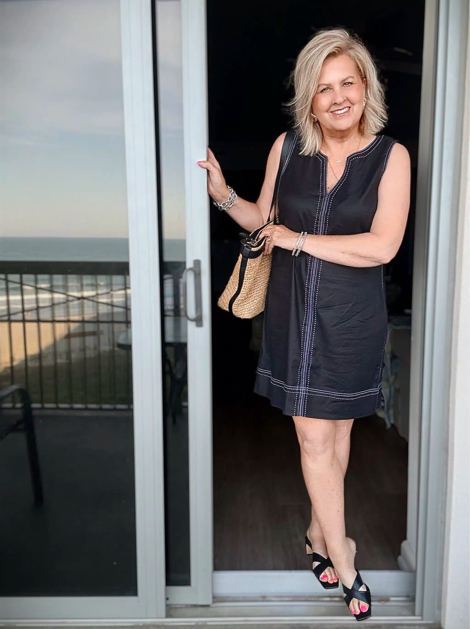 This black sheath dress is another great option for dinner at the beach! I’m wearing a size large.

#LTKTravel #LTKOver40 #LTKootd