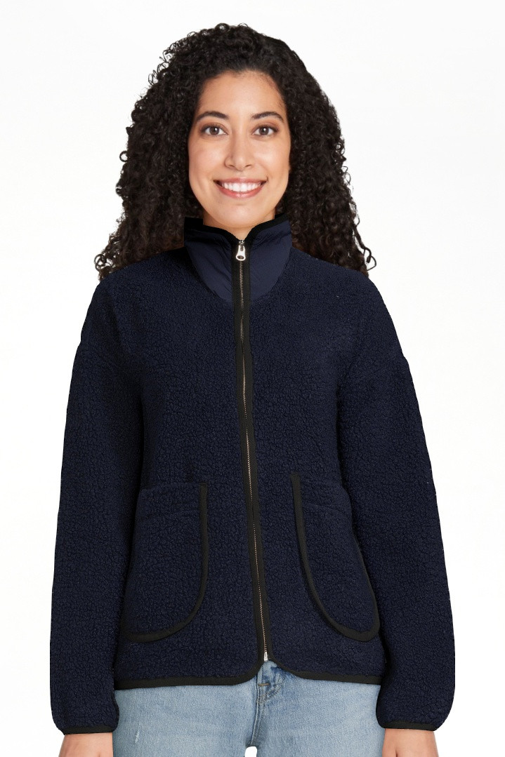 Free Assembly Women's Patch Pocket Mixy Teddy Fleece Jacket, Sizes XS-XXL | Walmart (US)
