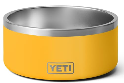 YETI Boomer 8, Stainless Steel, Non-Slip Dog Bowl, Holds 64 Ounces, Alpine Yellow | Amazon (US)