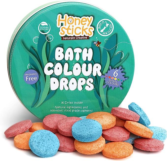 Honeysticks Natural Bath Color Drops for Kids – Natural and Food Grade Ingredients – Great Ba... | Amazon (US)