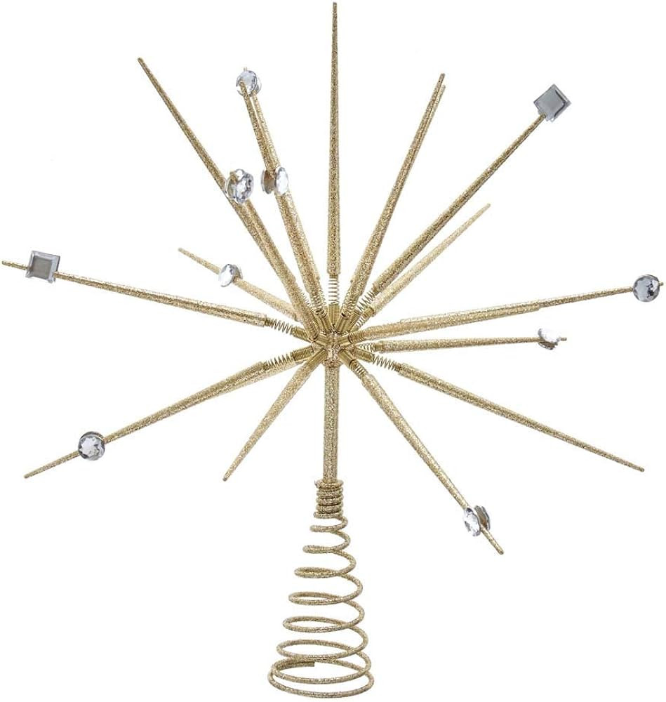 Kurt S. Adler 14.8-Inch Gold Starburst Throng Treetop Tree Topper, Multi | Amazon (US)