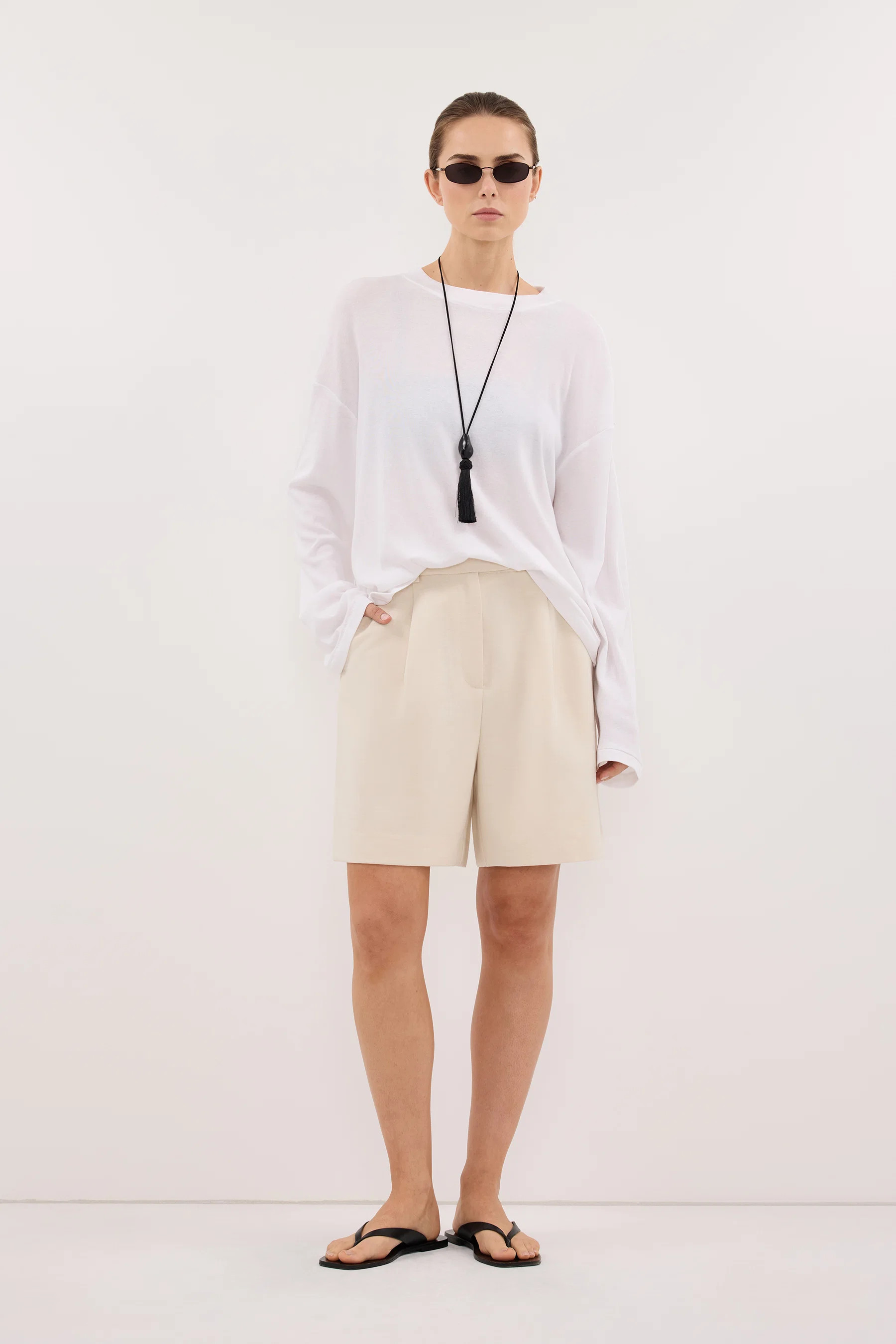 SOLENE CREAM BEMUDA SHORT | DISSH