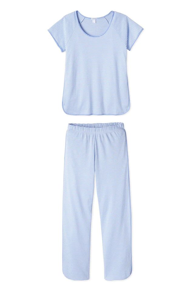 Pima Short-Long Set in Seaside | LAKE Pajamas
