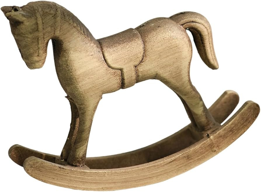 MagiDeal Wooden Horse Figurine Rocking Horse Statue Artistic Sculpture Rustic Decor Decorative Un... | Amazon (US)