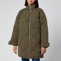 Levi's Women's Diamond Quilt Puffer Jacket - Olive Night - L | The Hut (UK)