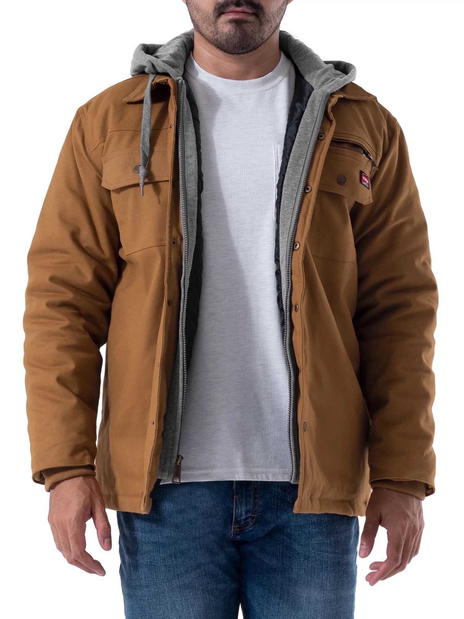 Wrangler Men's Workwear Quilted Lined Shirt Jacket | Walmart (US)