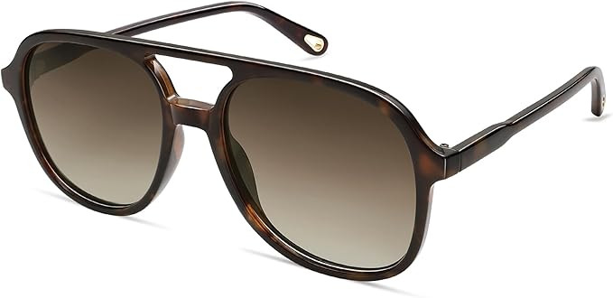 SOJOS Retro Polarized Aviator Sunglasses for Women Men Classic 70s Vintage Trendy Square Aviators... | Amazon (US)