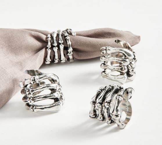 Skeleton Hand Napkin Rings - Set of 4 | Pottery Barn (US)