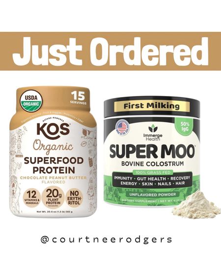 Just Ordered / I’ve heard great things about this protein powder (I need one that is gluten free and soy free) and I’ve heard an influx of people talking about Colostrum lately and this one had great reviews!

Health, fitness, Amazon, supplements, protein 


#LTKSaleAlert #LTKFindsUnder100 #LTKStyleTip