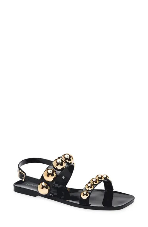 Jeffrey Campbell Gum-Drop Jelly Sandal in Black Gold at Nordstrom, Size 9 | Nordstrom