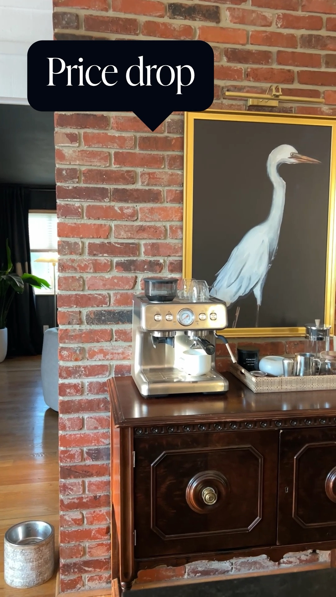 Elevate your coffee bar with this espresso machine that is on sale and super easy to use. Not only is it beautiful, it’s good for quality and beginner friendly. Way sexier than the keurig machine I used to have here. #coffeebar #espresso #kitchendecor #espressmachine #sale #kitchen 

#LTKHome #LTKSeasonal #LTKSaleAlert