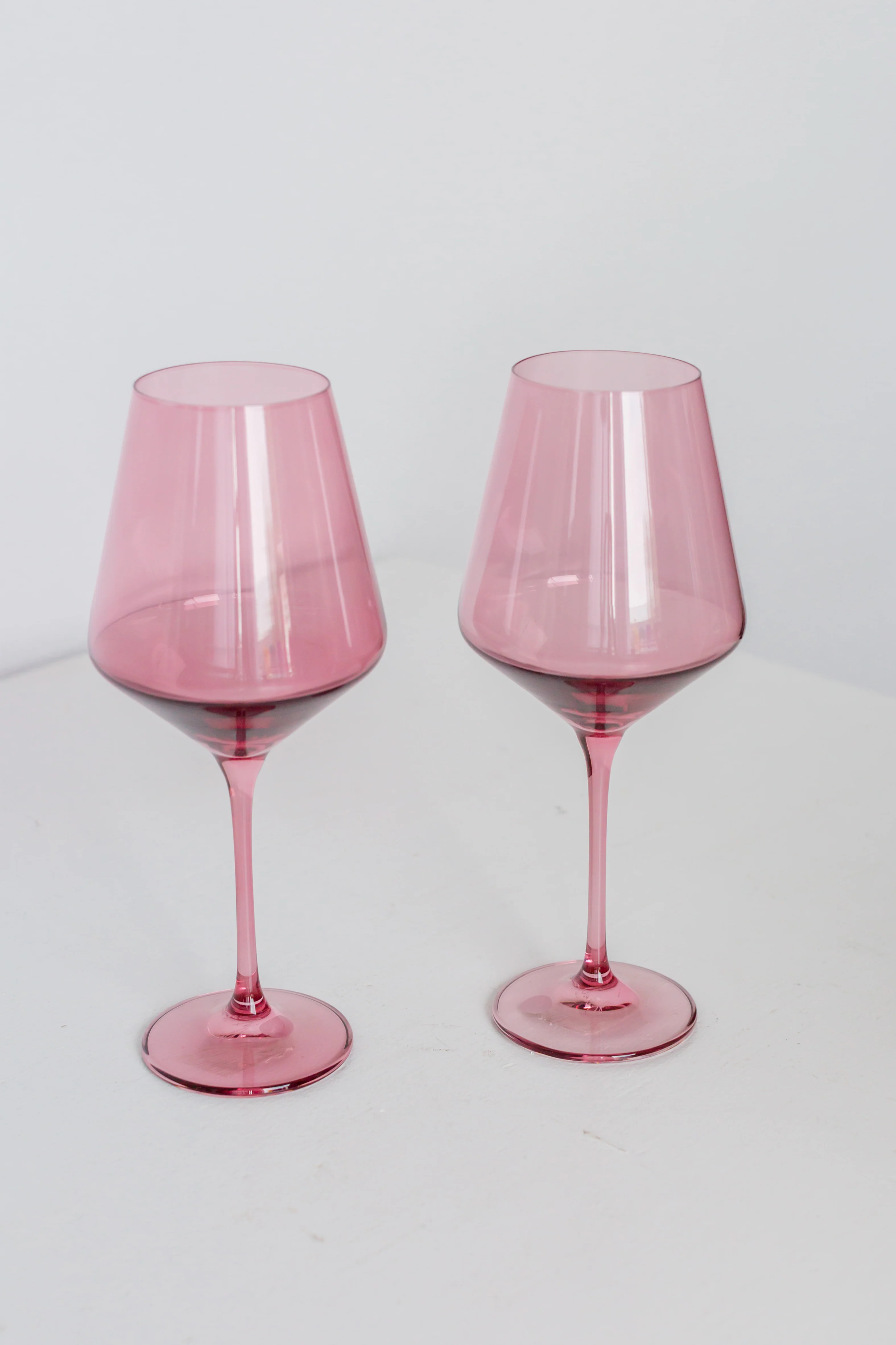 Estelle Colored Wine Stemware - Set of 2 {Rose} | Estelle Colored Glass