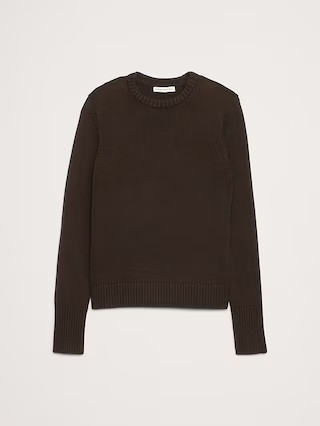 Cotton-Silk Crew-Neck Sweater | Banana Republic (US)