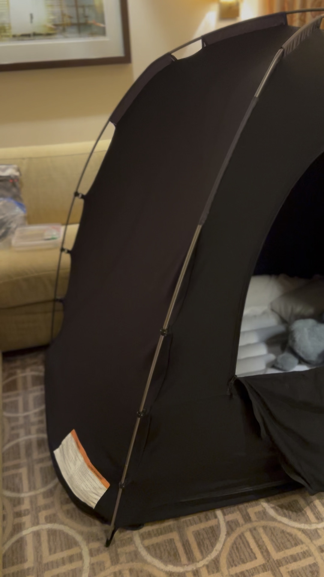 Travel sleep set up for my 2.5 year old! Blow up toddler air mattress with bumpers on the side with the Slumberpod black out tent on top. Having a designated sleep space when we travel is key! 

#LTKWatchNow #LTKKids #LTKTravel