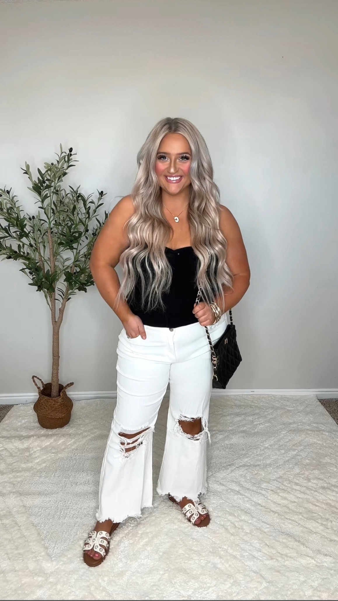 Amazon date night outfit! Wearing a size large in the top and size 14 in jeans. I am 5’2 and 175 lbs 

#LTKplussize #LTKSeasonal #LTKstyletip