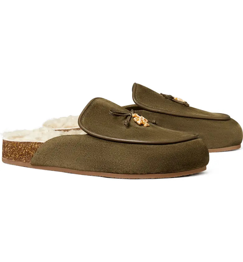 Logo Charm Genuine Shearling Lined Mule | Nordstrom | Nordstrom