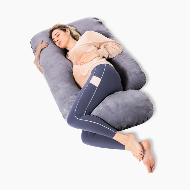 Momcozy U Shaped Pregnancy Pillow in Grey Size 14.17"" x 12.2"" x 7 | Babylist
