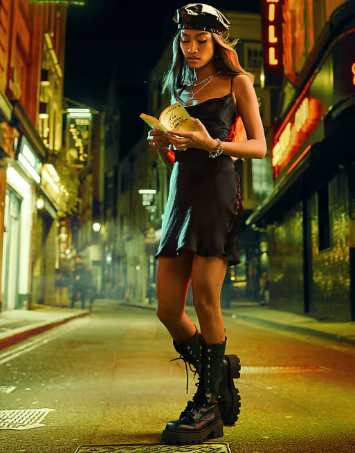 ASOS DESIGN cami mini slip dress in high shine satin with lace up back | ASOS (Global)