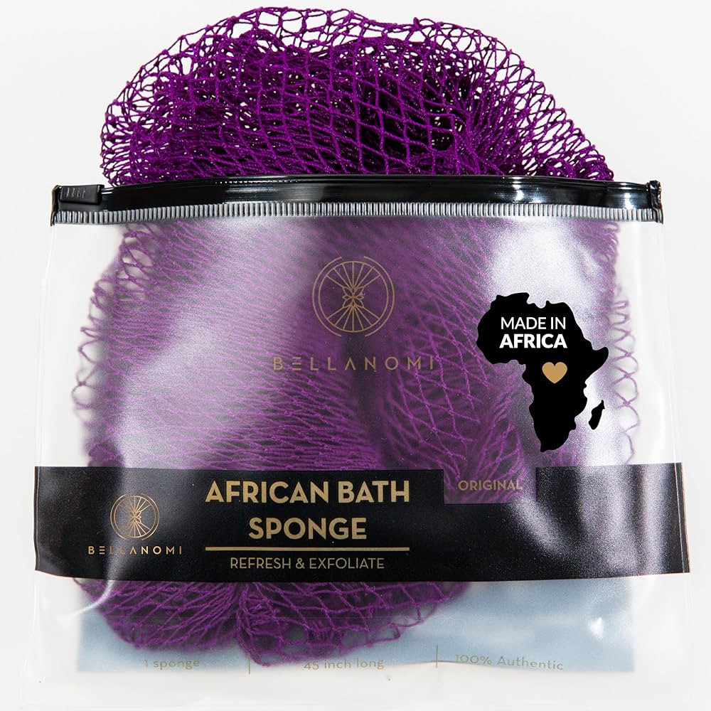 Bellanomi African Exfoliating Net Sponge, Authentic, Ethically sourced from Nigeria, 45 inches Lo... | Amazon (US)