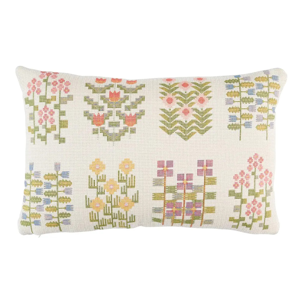 Schumacher Annika Floral Tapestry 18"x12" Pillow in Multi/Ivory | Chairish