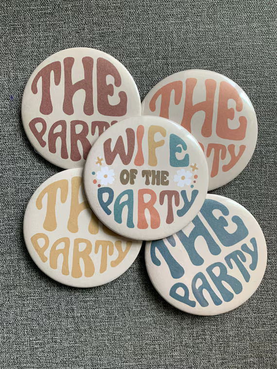 Retro Bachelorette Buttons  2.25 in Bach Buttons  Wife of - Etsy | Etsy (US)