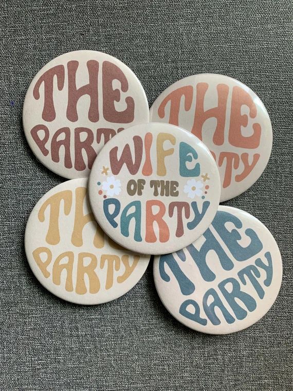 Retro Bachelorette Buttons  2.25 in Bach Buttons  Wife of - Etsy | Etsy (US)