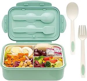 Bento Boxes for Adults - 1100 ML Bento Lunch Box For Kids Childrens With Spoon & Fork - Durable P... | Amazon (US)