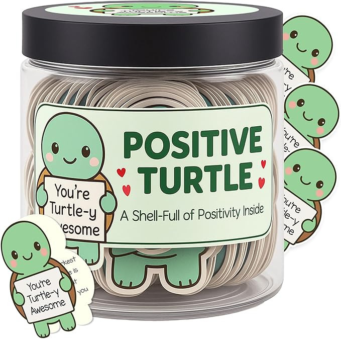 60 Positive Cards Turtle Jar, Affirmation Cards For Women, Friendship Gift, Best Friend Gift, Pos... | Amazon (US)