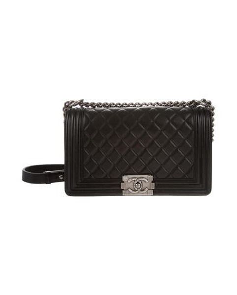 Chanel Medium Quilted Boy Bag Black | The RealReal