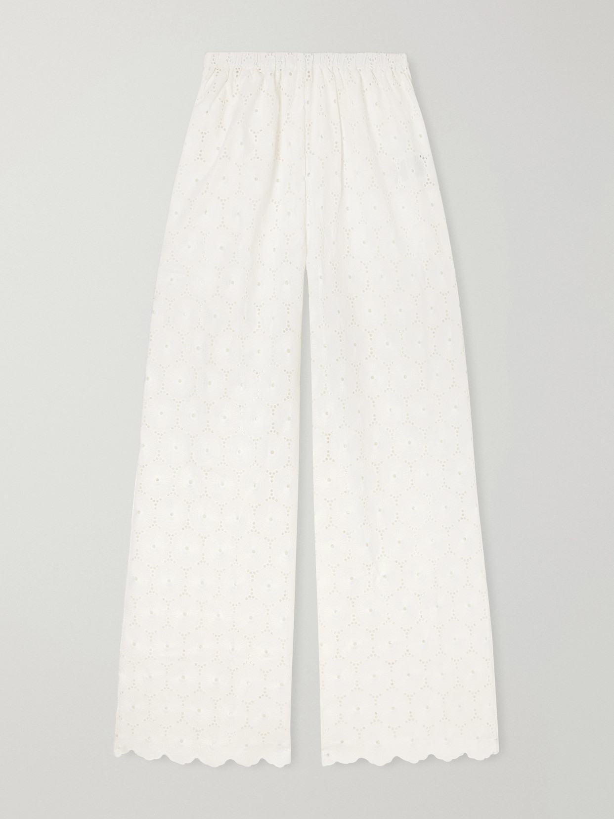Faithfull - Pamina Broderie Anglaise Straight-leg Pants - White | NET-A-PORTER (US)