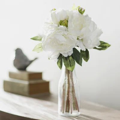 Faux Garden Peony Bundle Flower Color: Cream | Wayfair North America