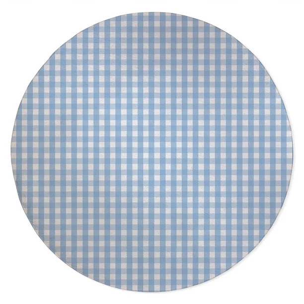 Blue Gingham Dream Indoor Floor Mat by Kavka Designs - Walmart.com | Walmart (US)