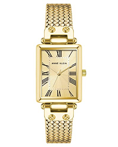 Anne Klein Women's Mesh Bracelet Watch, Gold, Vintage | Amazon (CA)