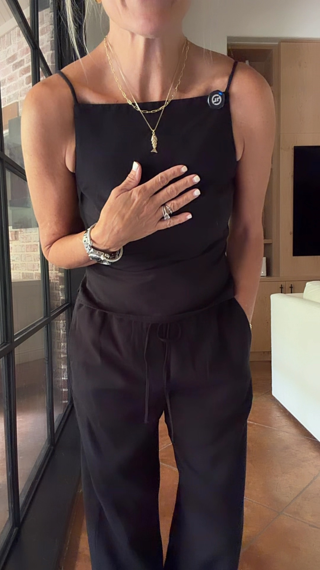 This outfit from @Target looks elevated. 
These pants can be worn with so much!
Wearing Small
Drawstring waste has pockets 

Top is sold out. I’ll be watching for a restock, but I did link a tank from Amazon that I would wear with these pants and it gives us similar look ￼￼

#LTKdayinmylife #LTKOver40 #LTKgrwm