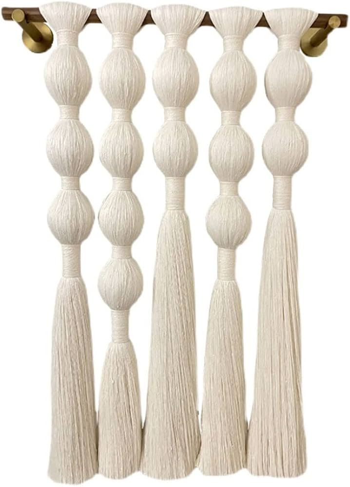 Macrame Wall Hanging Modern Minimalist Cotton Thread Hand Woven Tapestry, Bedroom/Living Room/Hal... | Amazon (US)