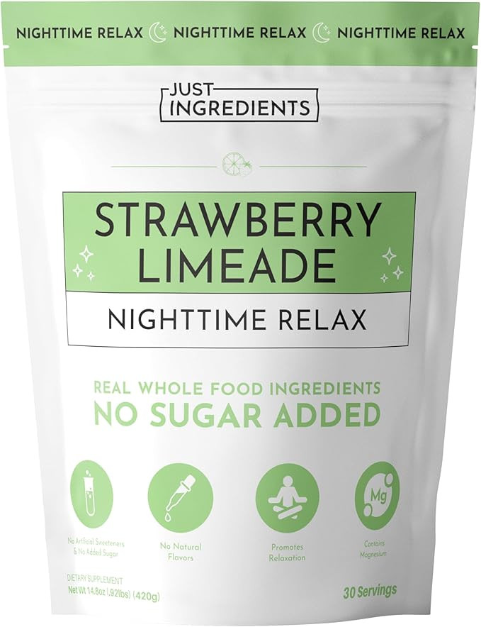 Strawberry Limeade Nighttime Relax Sleep Support Supplement Powder - 5.4 oz | Amazon (US)