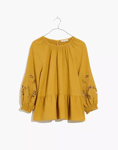 Eyelet Peplum Top | Madewell