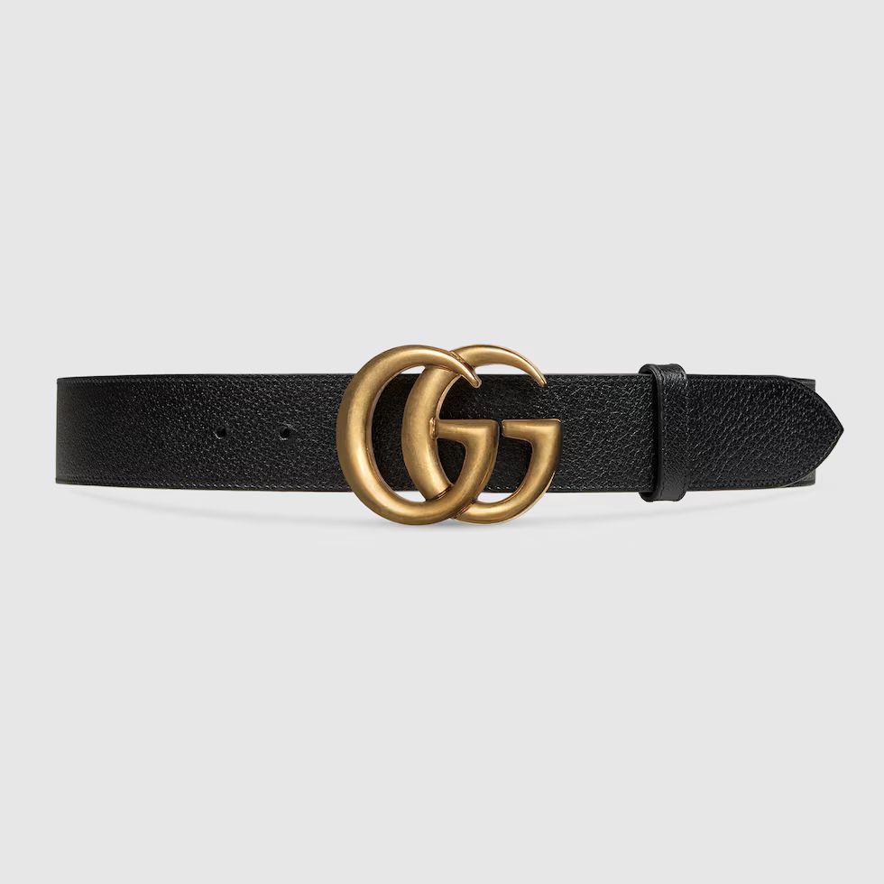 Leather belt with Double G buckle | Gucci (US)