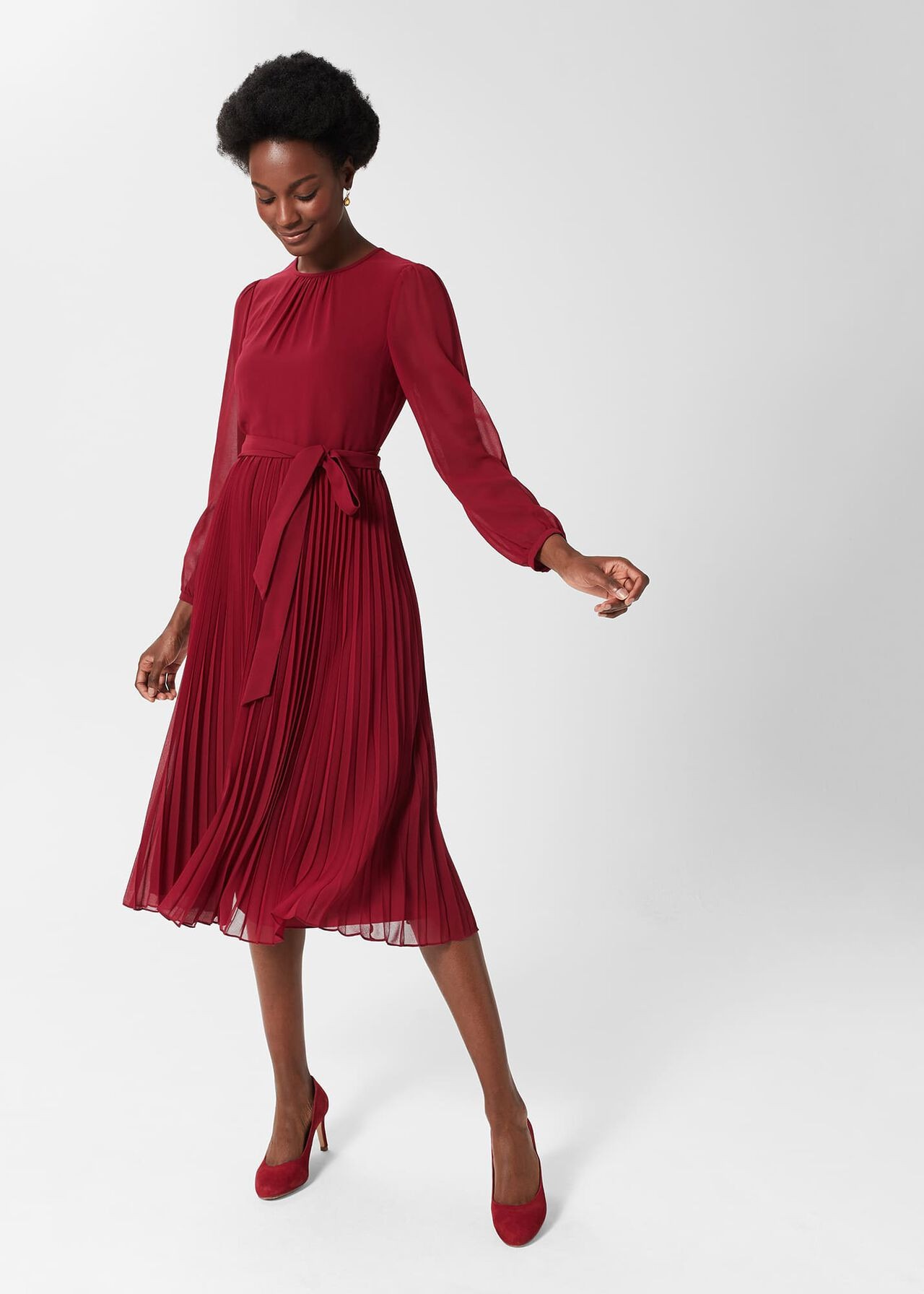 Paulina Pleated Dress | Hobbs UK | | Hobbs