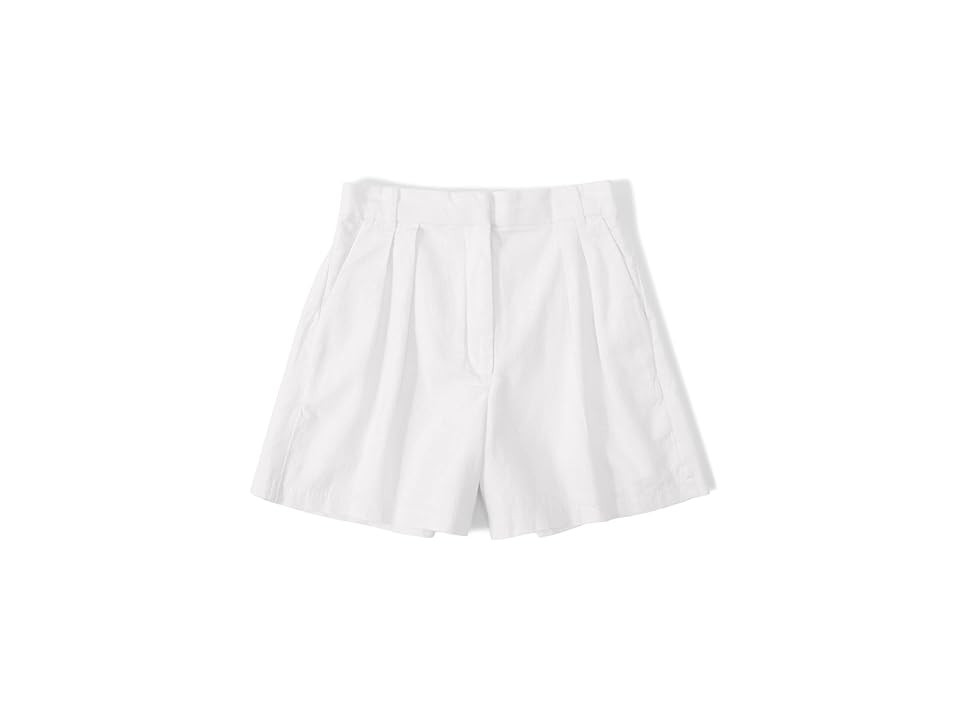 Abercrombie & Fitch Tailored Linen Short (White) Women's Clothing | Zappos