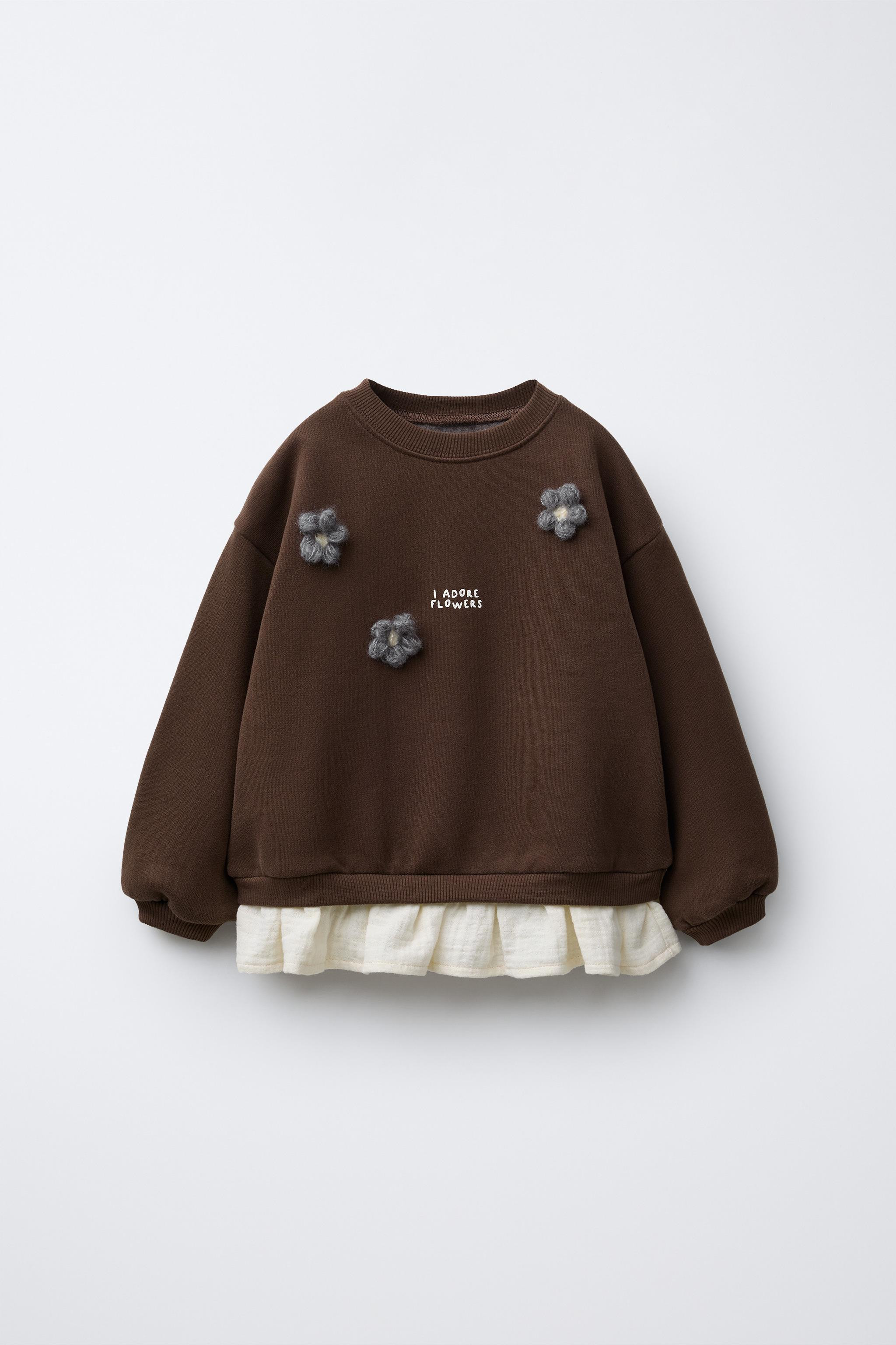 COMBINATION FLORAL SWEATSHIRT | Zara US