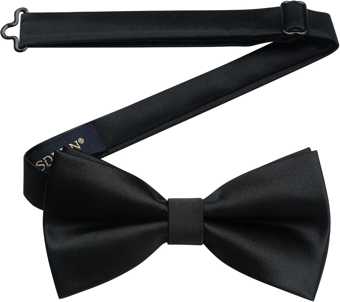 HISDERN Bow Ties for Men Pretied Bowties Classic Formal Business Bow Tie Adjustable Tuxedo Bowtie... | Amazon (US)
