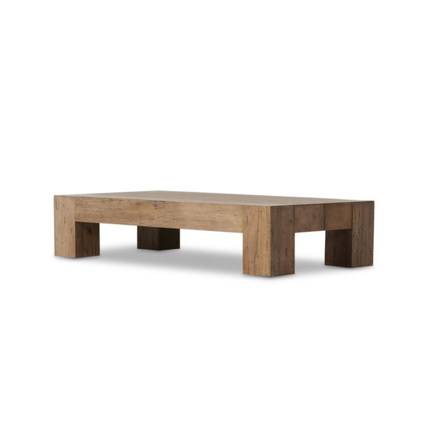 Abaso Rustic Oak Wormwood Rectangular Coffee Table | Scout & Nimble