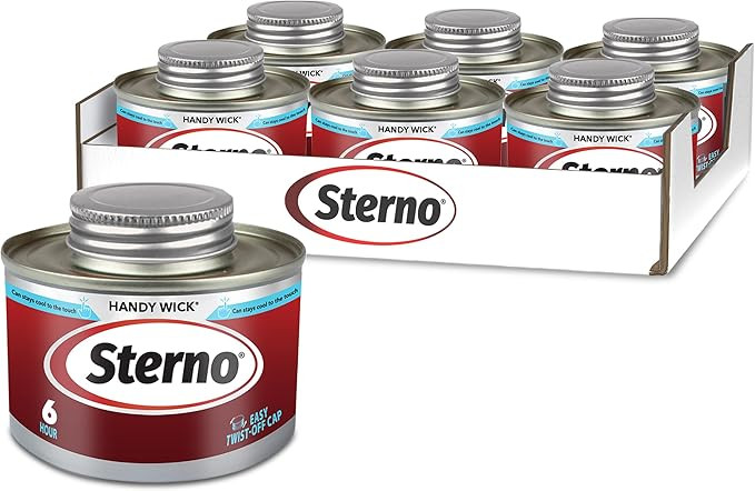 Sterno Fuel Cans - 6-Hour Burn, (6-Pack) Professional Safe Warmers for Food Trays & Buffet Set Ch... | Amazon (US)