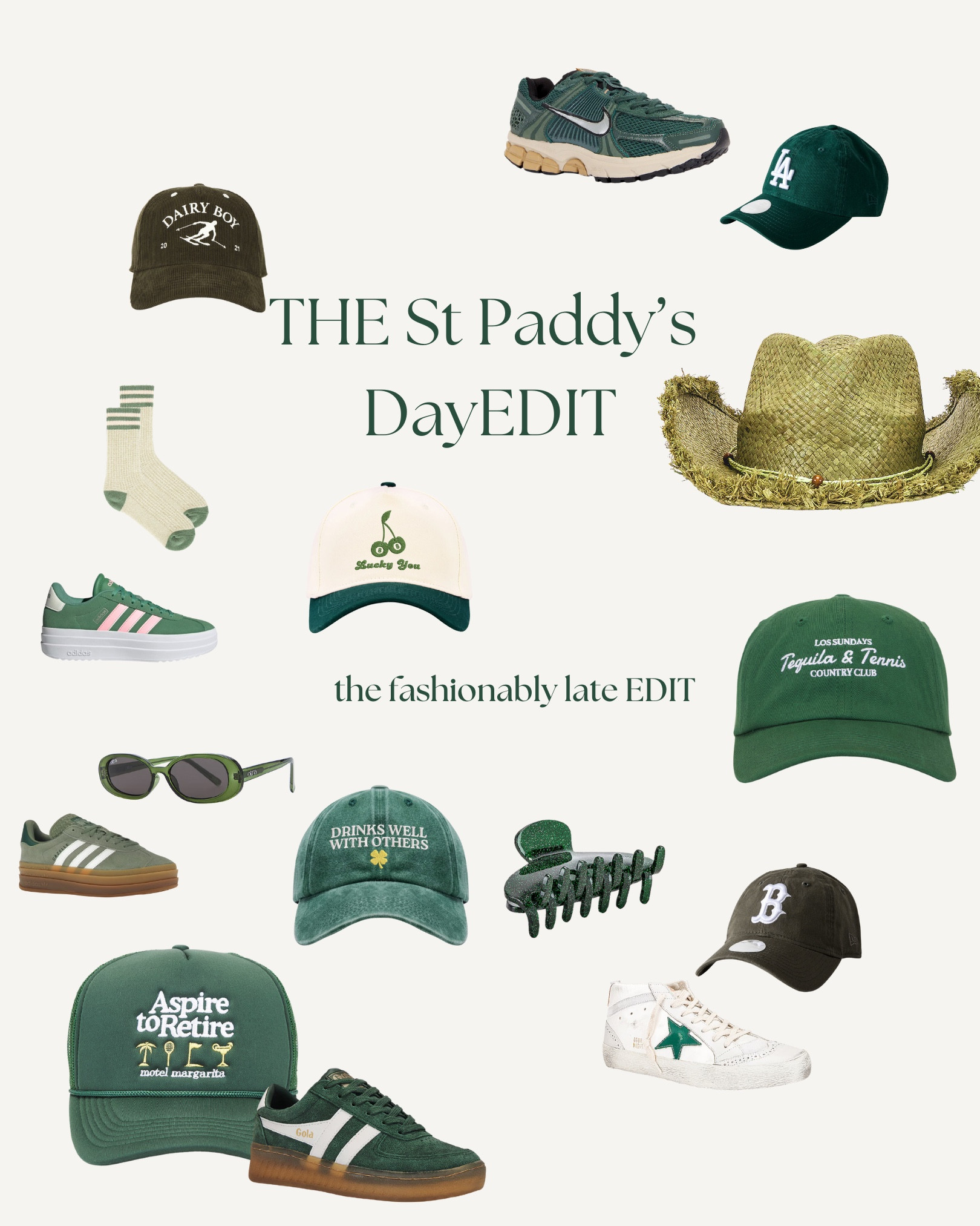 The Fashionably Late Edit - St Patrick’s Day Shoes, Hats, and Accessories for Lucky Girls 