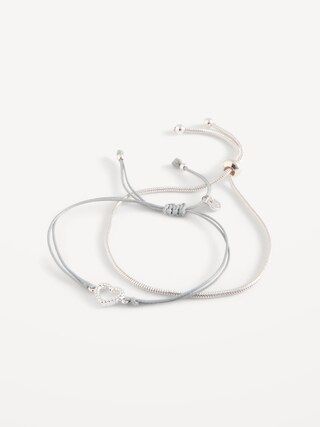Silver-Plated Adjustable Bracelet Variety 2-Pack for Women | Old Navy (US)