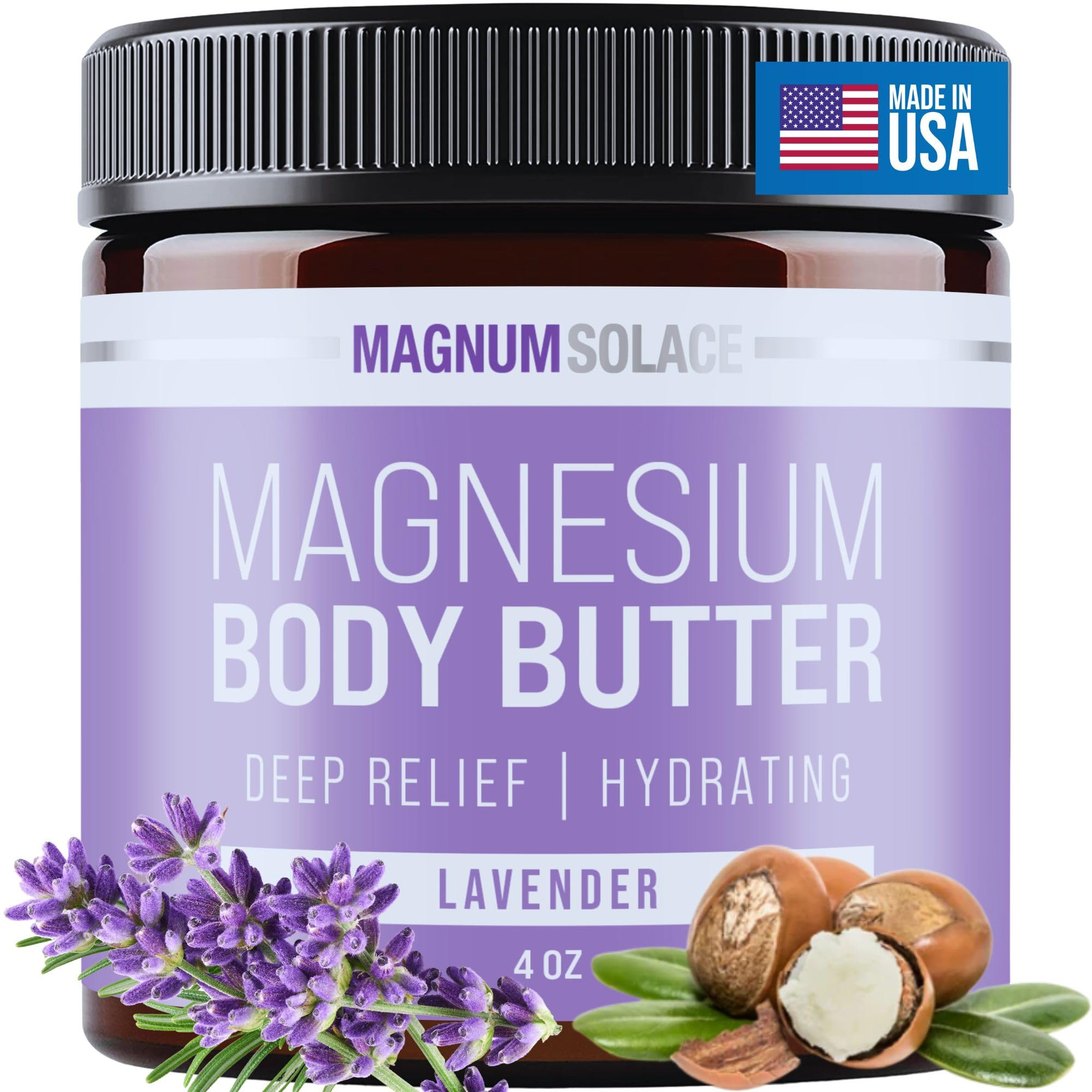 Magnesium Body Butter - Nighttime Magnesium Cream - Lightly Scented (Lavender) | Amazon (US)