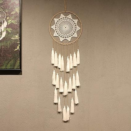 Artilady Macrame Dream Catchers for Bedroom - Tassel Wall Hanging Handmade Dreamcatchers Home Dec... | Amazon (US)